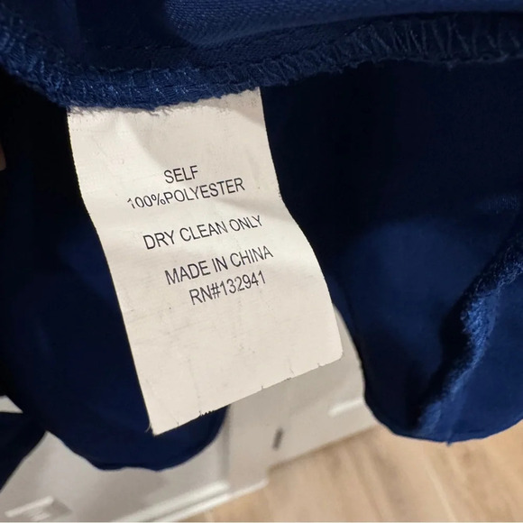Amanda Uprichard Copeland Tie Front Mini Dress Ultramarine Royal Blue Size L - Picture 15 of 15